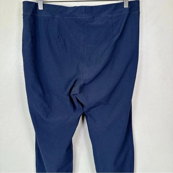 Eileen Fisher  Womens Size Large Blue Crepe Pull On Ankle Pant - Picture 10 of 13